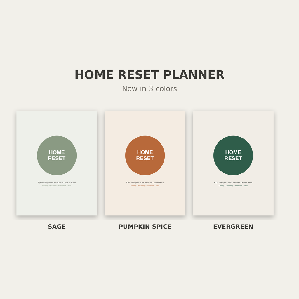 Home Reset Planner – Printable Cleaning & Home Organization PDF