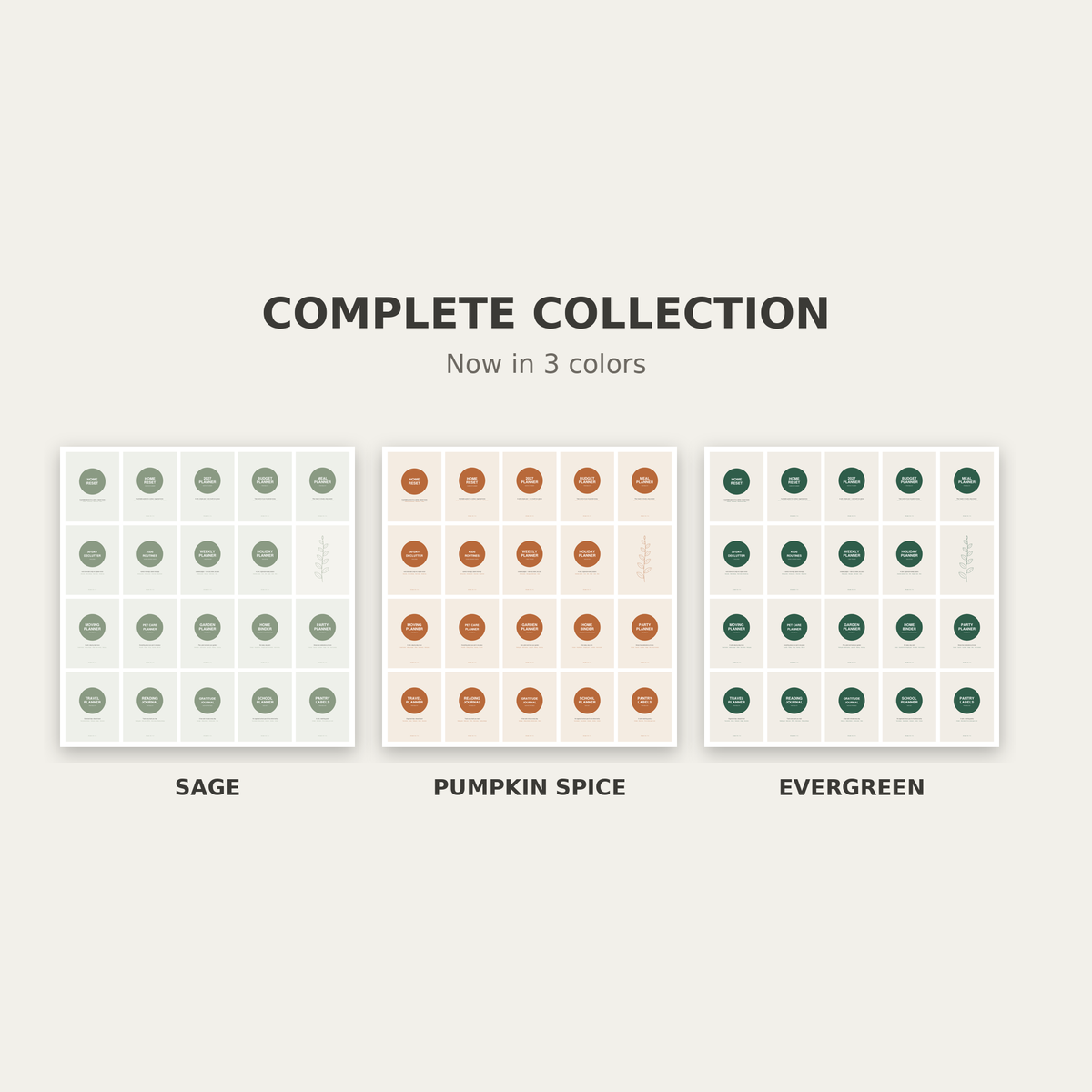 Complete Collection – All 20 Printable Planners & Wall Art Bundle
