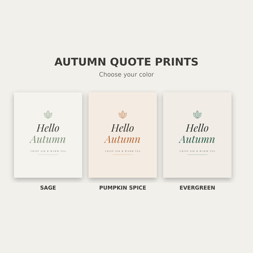 Autumn Quote Prints – Set of 3 Printable Fall Wall Art